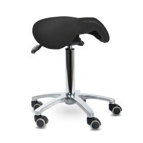 Teqler swivel stool with tiltable saddle seat for healthy...