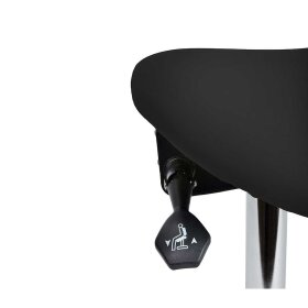 Teqler - swivel stool with tilting saddle seat - black