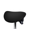 Teqler - swivel stool with tilting saddle seat - black