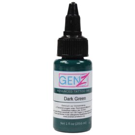 Bottle of Tattoo Color Intenze Dark Green 1oz - buy at...